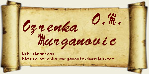 Ozrenka Murganović vizit kartica
